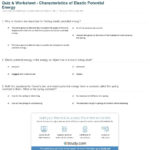 Quiz  Worksheet  Characteristics Of Elastic Potential Energy Along With Potential Energy Problems Worksheet