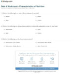 Quiz  Worksheet  Characteristics Of Nutrition  Study Inside Vitamins Minerals And Water Worksheet Answers