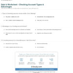 Quiz  Worksheet  Checking Account Types  Advantages  Study For Checking Account Worksheets