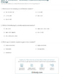 Quiz  Worksheet  Chemical Reactions And Energy Change  Study Also 2 4 Chemical Reactions Worksheet Answers