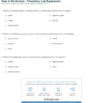Quiz  Worksheet  Chemistry Lab Equipment  Study Within Middle School Lab Equipment Worksheet