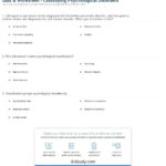 Quiz  Worksheet  Classifying Psychological Disorders  Study And Psychological Disorders Worksheet Answers