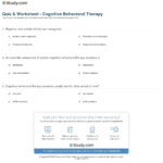 Quiz  Worksheet  Cognitive Behavioral Therapy  Study As Well As Cbt Therapy Worksheets