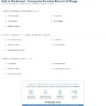 Quiz  Worksheet  Composite Function Domain  Range  Study For Domain And Range Worksheet 2