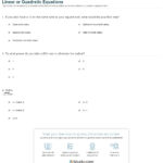 Quiz  Worksheet  Converting Radical Equations To Linear Or Or From Linear To Quadratic Worksheet