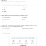 Quiz  Worksheet  Counseling For Drug Abuse And Addictions  Study Within Free Substance Abuse Worksheets For Adults