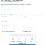 Quiz  Worksheet  Cover Letter Format  Study Regarding Resume Preparation Worksheet