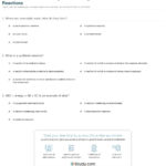 Quiz  Worksheet  Decomposition And Synthesis Reactions  Study With Regard To Synthesis And Decomposition Reactions Worksheet Answers