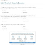 Quiz  Worksheet  Demand In Economics  Study Together With Demand Worksheet Economics Answers