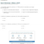 Quiz  Worksheet  Dilation In Math  Study Regarding Dilation And Scale Factor Worksheet Answers