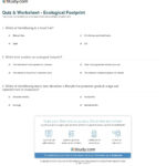 Quiz  Worksheet  Ecological Footprint  Study Together With Ecological Footprint Worksheet