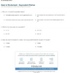 Quiz  Worksheet  Equivalent Ratios  Study And Ratio Activity Worksheet Answers