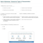 Quiz  Worksheet  Eubacteria Types  Characteristics  Study For Characteristics Of Bacteria Worksheet Answer Key
