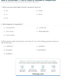 Quiz  Worksheet  Find  Classify Geometric Sequences  Study With Regard To Geometric Sequence Worksheet