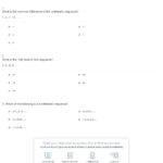 Quiz  Worksheet  Finding Common Differences Of Arithmetic Intended For Sequences And Series Worksheet Answers