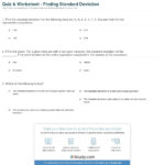 Quiz  Worksheet  Finding Standard Deviation  Study Inside Standard Deviation Worksheet Answers