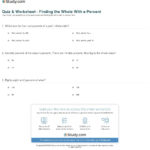 Quiz  Worksheet  Finding The Whole With A Percent  Study Together With Percent Of Change Word Problems Worksheet