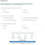 Quiz  Worksheet  French Exploration Of The New World  Study Or Explorers Come To The New World Worksheet Answers