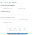 Quiz  Worksheet  Gene Expression  Study Pertaining To Control Of Gene Expression In Prokaryotes Worksheet Answers
