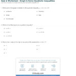 Quiz  Worksheet  Graph  Solve Quadratic Inequalities  Study With Regard To Solve And Graph The Inequalities Worksheet Answers