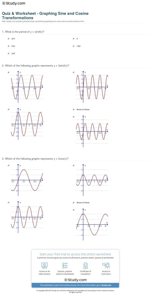 Graphing Sine And Cosine Functions Worksheet Answers — excelguider.com