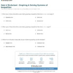 Quiz  Worksheet  Graphing  Solving Systems Of Inequalities For Systems Of Inequalities Worksheet
