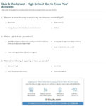 Quiz  Worksheet  High School 'get To Know You' Activities  Study Also High School Worksheets