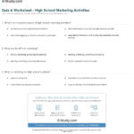 Quiz  Worksheet  High School Marketing Activities  Study Within High School Worksheets