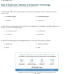 Quiz  Worksheet  History Of Classroom Technology  Study In Teacher Made Worksheets