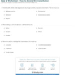 Quiz  Worksheet  How To Amend The Constitution  Study Regarding Changing The Constitution Worksheet Answers