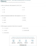 Quiz  Worksheet  Identify  Classify An Arithmetic Sequence As Well As Arithmetic Sequence Practice Worksheet