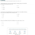 Quiz  Worksheet  Independent And Dependent Events In Probability For Independent Practice Math Worksheet Answers