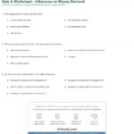 Quiz  Worksheet  Influences On Money Demand  Study With Regard To Demand Worksheet Economics Answers