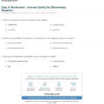 Quiz  Worksheet  Internet Safety For Elementary Students  Study Intended For Elementary Teacher Worksheets