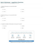 Quiz  Worksheet  Logarithmic Functions  Study For Evaluating Logarithms Worksheet