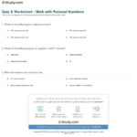 Quiz  Worksheet  Math With Rational Numbers  Study Within Rational Numbers Worksheet