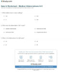 Quiz  Worksheet  Medical Abbreviations Ac  Study Regarding Medical Terminology Abbreviations Worksheet