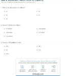 Quiz  Worksheet  Metric Units For Capacity  Study Throughout Metric System Worksheets 5Th Grade