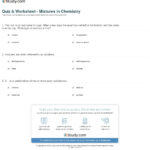 Quiz  Worksheet  Mixtures In Chemistry  Study Throughout Chemistry Worksheet Types Of Mixtures Answers