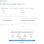 Quiz  Worksheet  Multiplying Polynomials  Study Intended For Multiplying Polynomials Worksheet 1 Answers