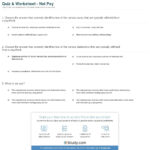 Quiz  Worksheet  Net Pay  Study Intended For Calculating Your Paycheck Salary Worksheet 1 Answers