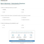 Quiz  Worksheet  Neutralization Reactions  Study In Neutralization Reactions Worksheet