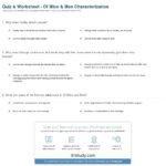 Quiz  Worksheet  Of Mice  Men Characterization  Study With Of Mice And Men Worksheets