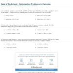 Quiz  Worksheet  Optimization Problems In Calculus  Study Pertaining To Optimization Problems Calculus Worksheet