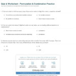 Quiz  Worksheet  Permutation  Combination Practice  Study Regarding Permutations And Combinations Worksheet Answer Key