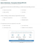 Quiz  Worksheet  Persuasive Writing Methods  Study Inside Persuasive Techniques Worksheets