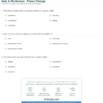 Quiz  Worksheet  Phase Change  Study Inside Phase Change Worksheet