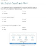 Quiz  Worksheet  Physical Property Of Matter  Study Or Properties Of Matter Worksheet Answers