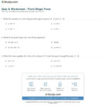 Quiz  Worksheet  Pointslope Form  Study Within Point Slope Form Practice Worksheet