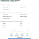 Quiz  Worksheet  Positive Psychology  Study With Positive Psychology Worksheets